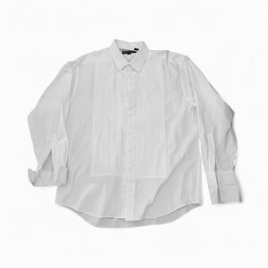 Hickey Freeman Men's 100% Cotton Long Sleeve Tuxedo Dress Shirt Size 17 - 35